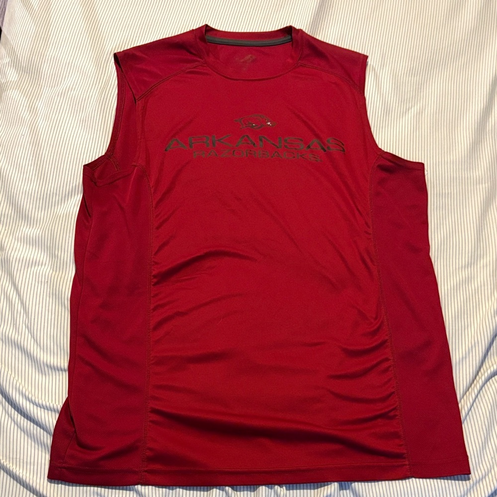 Arkansas Performance Red Sleeveless Shirt